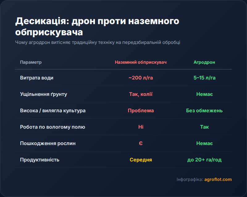 Десикація дроном: що це таке і навіщо